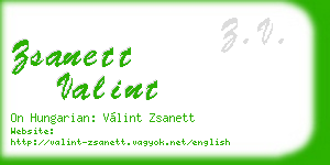 zsanett valint business card